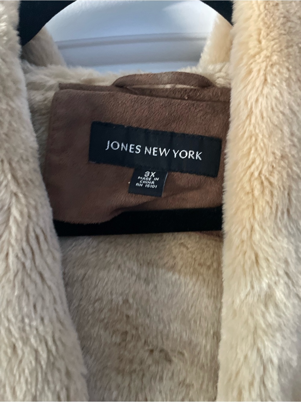Jones New York Brown and Cream Teddy Jacket - Picture 4 of 7